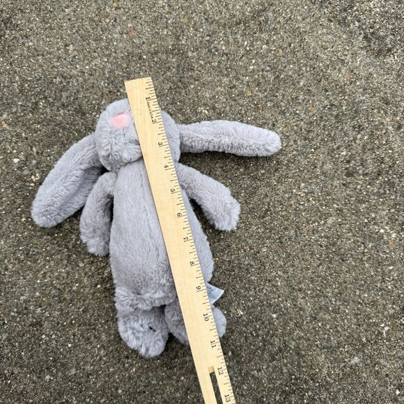 Jellycat London Bashful Bunny Plushed Stuffed Beanie Gray 12 Inch Rabbit - Picture 6 of 6